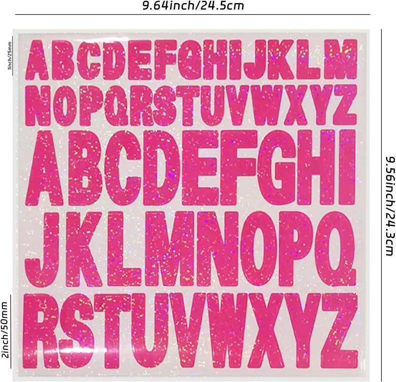 starboling Letter Stickers,2 Inch+1 Inch Rose Red Alphabet Sticker,Self Adhesive Vinyl for Crafts Outdoor Sign Wall Mailbox Windows Doors Car posterboard - Image 2